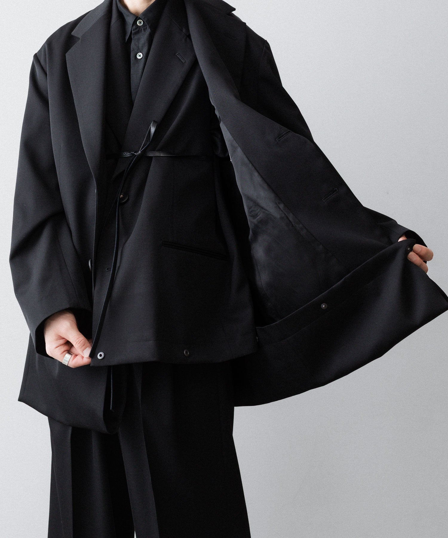 ssstein(シュタイン)のOVERSIZED LAYERED COMBINATION JACKET - BLACKの公式通販サイトsession福岡セレクトショップ