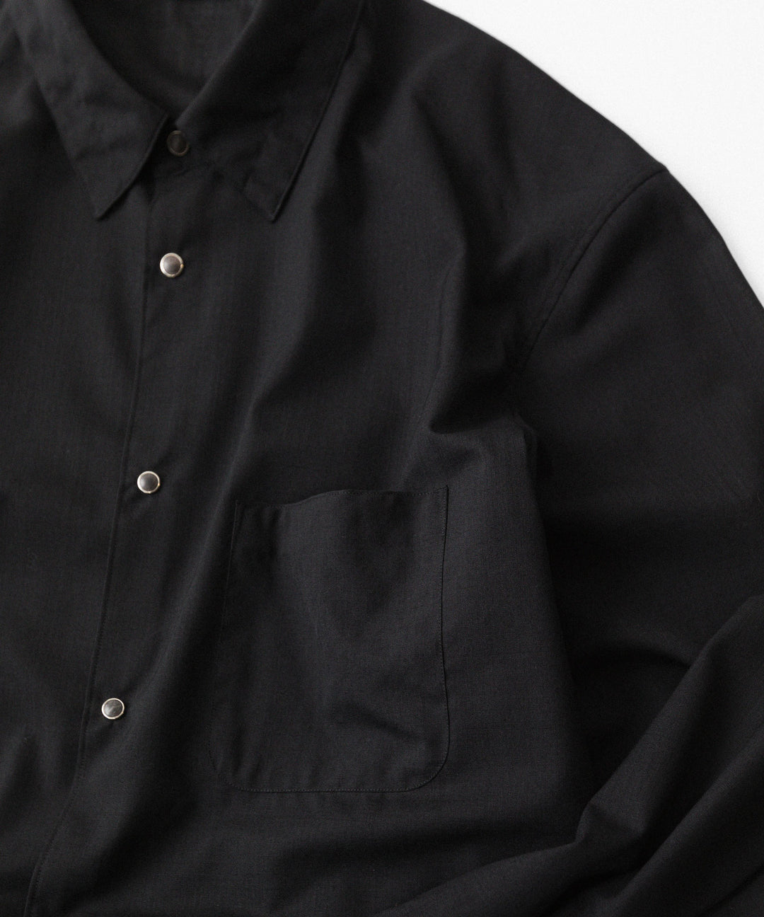 phebus- フィーバスのWOOL POLY TROPICAL SHIRTのBLACK公式通販サイトsession福岡セレクトショップ