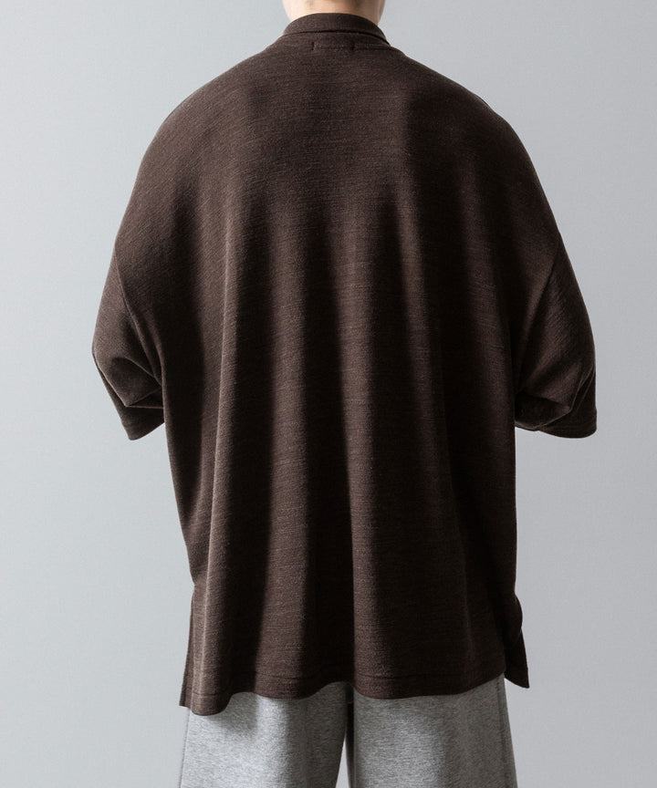 INTÉRIM(インテリム)の HYPER BIG MELANGE DOUBLE PIQUE JERSEY POLO SHIRT - MOLEの公式通販サイトsession福岡セレクトショップ