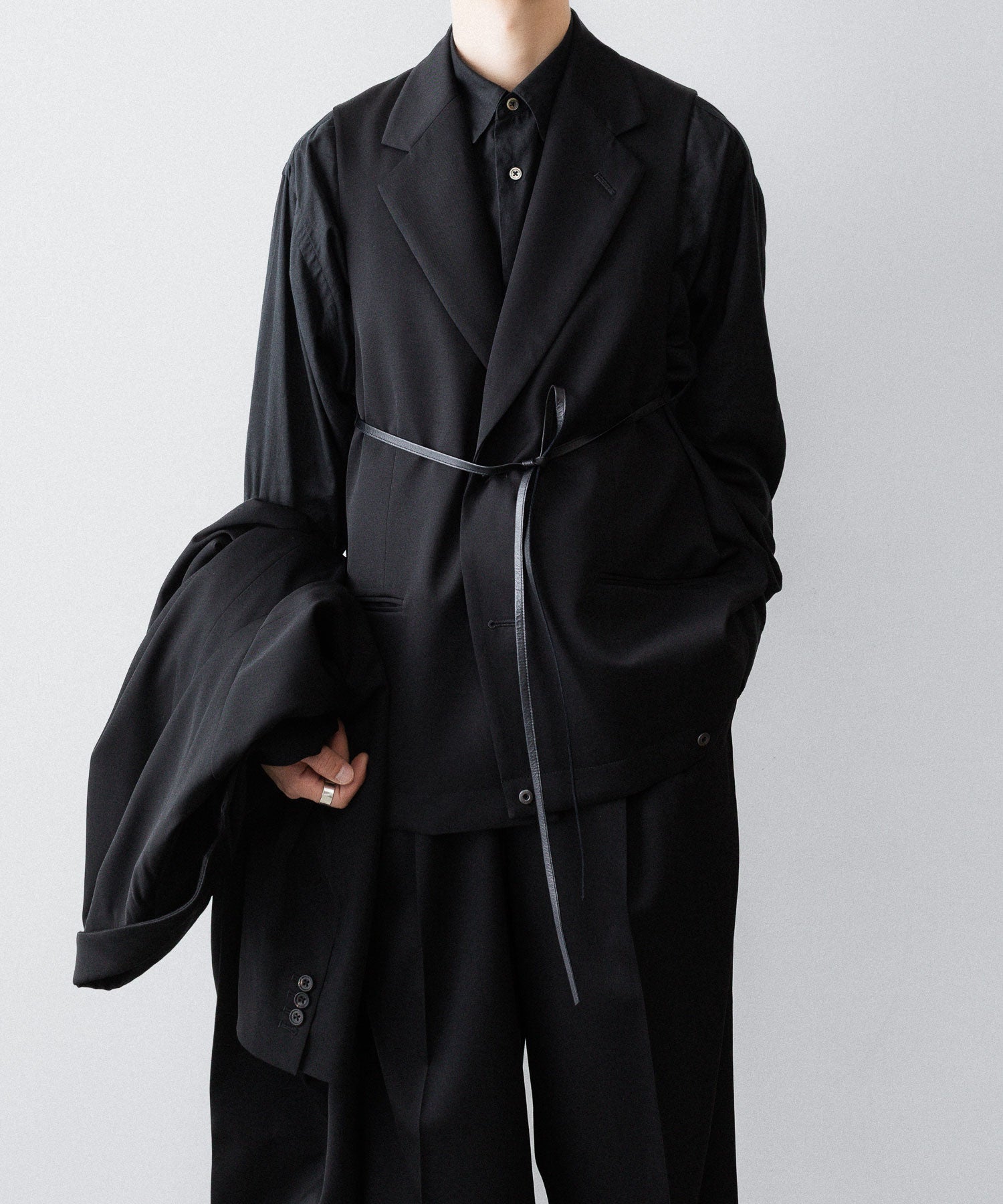 ssstein(シュタイン)のOVERSIZED LAYERED COMBINATION JACKET - BLACKの公式通販サイトsession福岡セレクトショップ