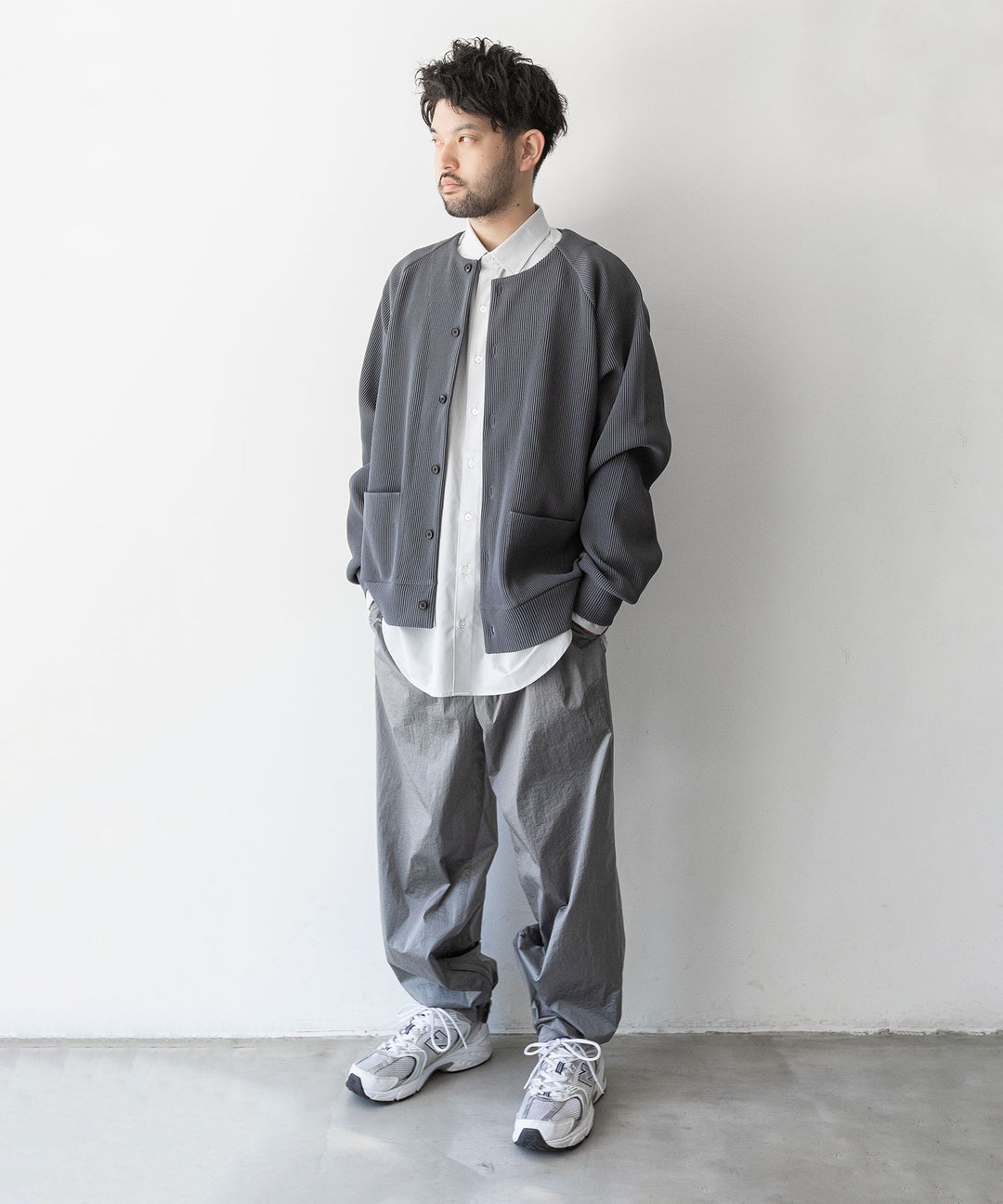 【KANEMASA PHIL.】カネマサのROYAL OX DRESS JERSEY SHIRT - LIGHT GRAY 公式通販session福岡セレクトショップ