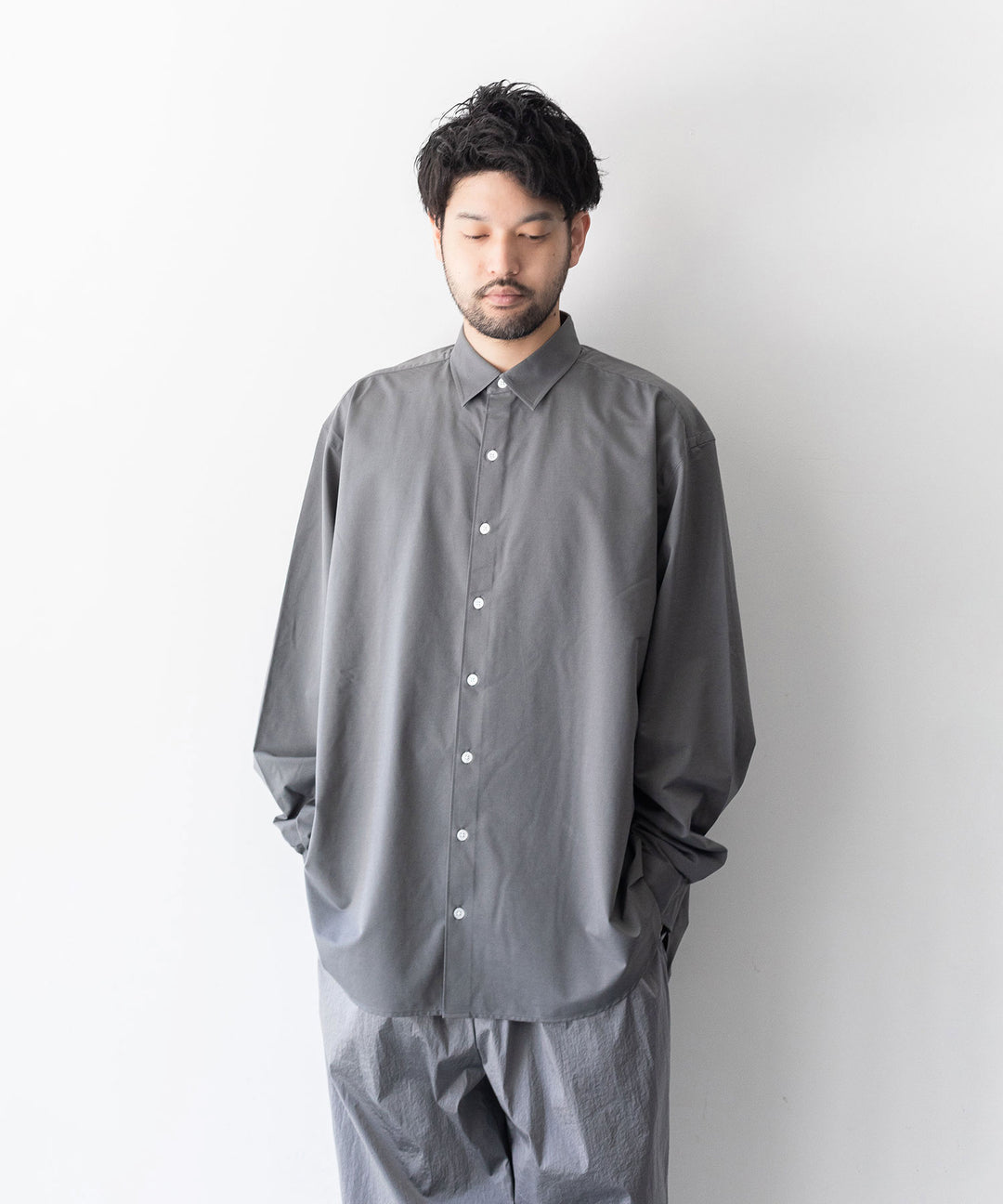 【KANEMASA PHIL.】カネマサのROYAL OX DRESS JERSEY SHIRT - GRAY 公式通販session福岡セレクトショップ