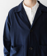 画像をギャラリービューアに読み込む, INTÉRIM - インテリムのSILK NOIL OPEN COLLAR OVER SHIRT JACKETのDEEP BLUE公式通販サイトsession福岡セレクトショップ
