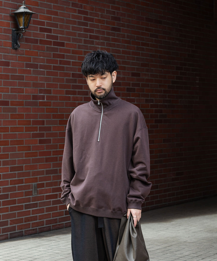 KANEMASA PHIL. カネマサフィル 23AW EXCLUSIVE - 36G SUPER FINE GAUGE HALF ZIP PULLOVER - BROWN sessionセッション福岡セレクトショップ公式通販サイト