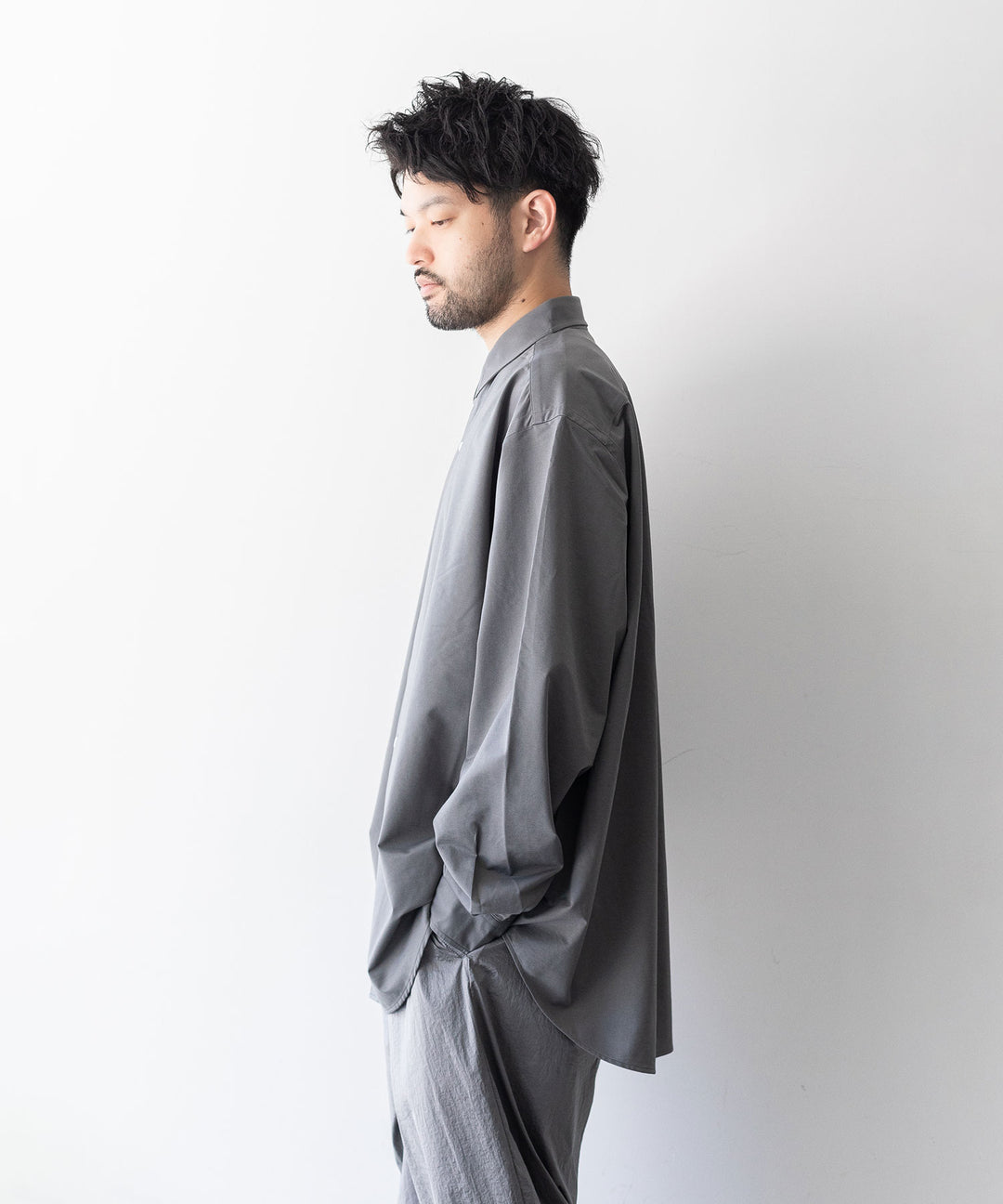 【KANEMASA PHIL.】カネマサのROYAL OX DRESS JERSEY SHIRT - GRAY 公式通販session福岡セレクトショップ