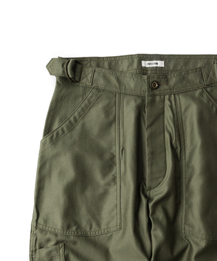 INTÉRIM インテリムGIZA BACK SATIN FRENCH AIR FORCE MECHANIC PANTSのOLIVE 公式通販サイトsession福岡セレクトショップ