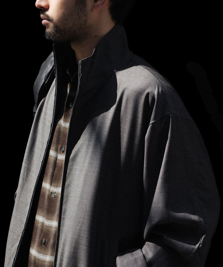 ssstein(シュタイン)のEXTRA FINE WOOL SHIRRED LIGHT ZIP JACKET - BROWN GREYの公式通販サイトsession福岡セレクトショップ