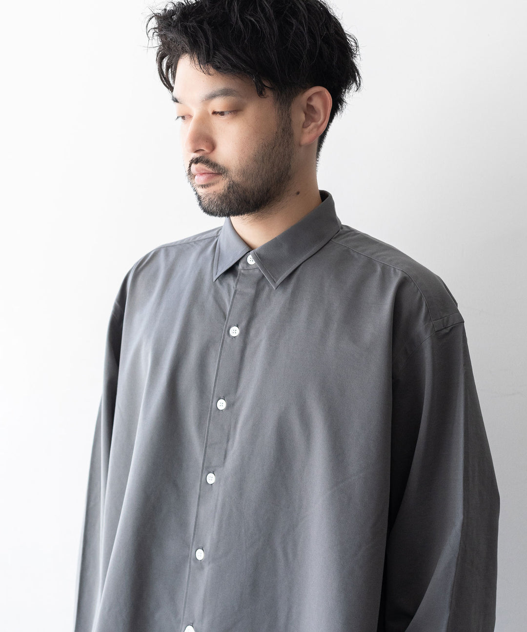 【KANEMASA PHIL.】カネマサのROYAL OX DRESS JERSEY SHIRT - GRAY 公式通販session福岡セレクトショップ