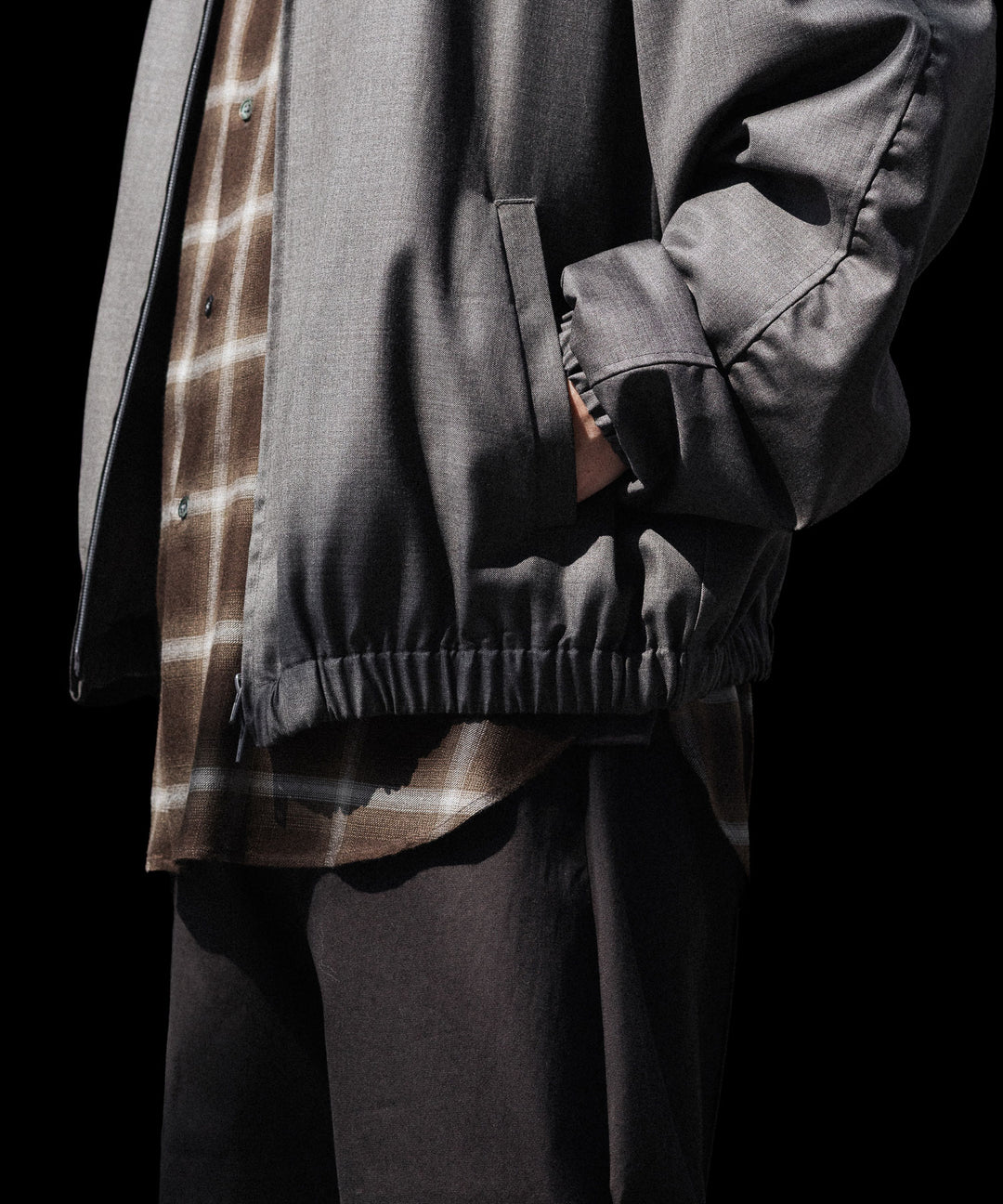 ssstein(シュタイン)のEXTRA FINE WOOL SHIRRED LIGHT ZIP JACKET - BROWN GREYの公式通販サイトsession福岡セレクトショップ