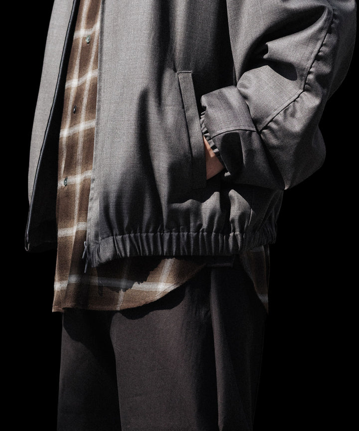 ssstein(シュタイン)のEXTRA FINE WOOL SHIRRED LIGHT ZIP JACKET - BROWN GREYの公式通販サイトsession福岡セレクトショップ
