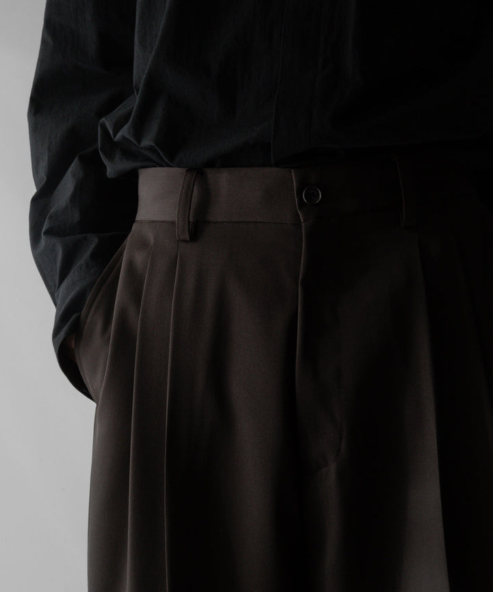 stein(シュタイン)の24SSコレクションLONG WIDE TROUSERSのMILITARY KHAKI sessionセッション福岡セレクトショップ 公式通販サイト