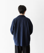 画像をギャラリービューアに読み込む, INTÉRIM - インテリムのSILK NOIL OPEN COLLAR OVER SHIRT JACKETのDEEP BLUE公式通販サイトsession福岡セレクトショップ
