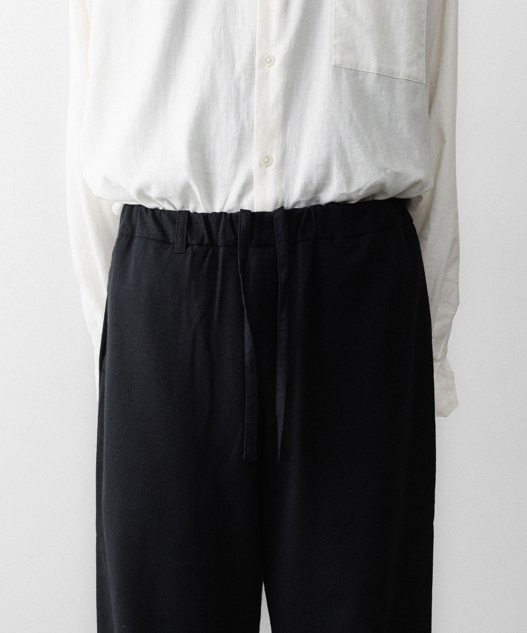 INTÉRIM インテリムのSILK NOIL WIDE DRESS EASY PANTSのBLACK 公式通販サイトsession福岡セレクトショップ
