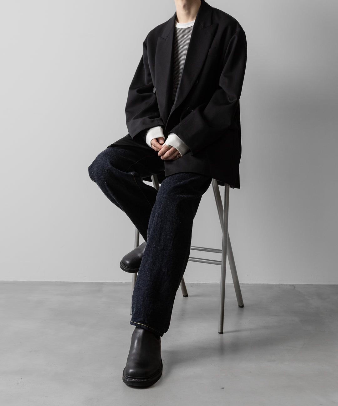 ssstein(シュタイン)の24AWコレクション STRIPED WOOL OVERSIZED LONG SLEEVE TEE - OFF 公式通販サイトsession福岡セレクトショップ