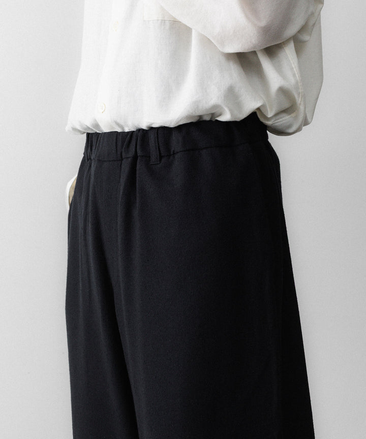 INTÉRIM インテリムのSILK NOIL WIDE DRESS EASY PANTSのBLACK 公式通販サイトsession福岡セレクトショップ