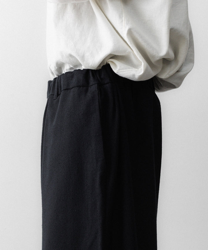 INTÉRIM インテリムのSILK NOIL WIDE DRESS EASY PANTSのBLACK 公式通販サイトsession福岡セレクトショップ