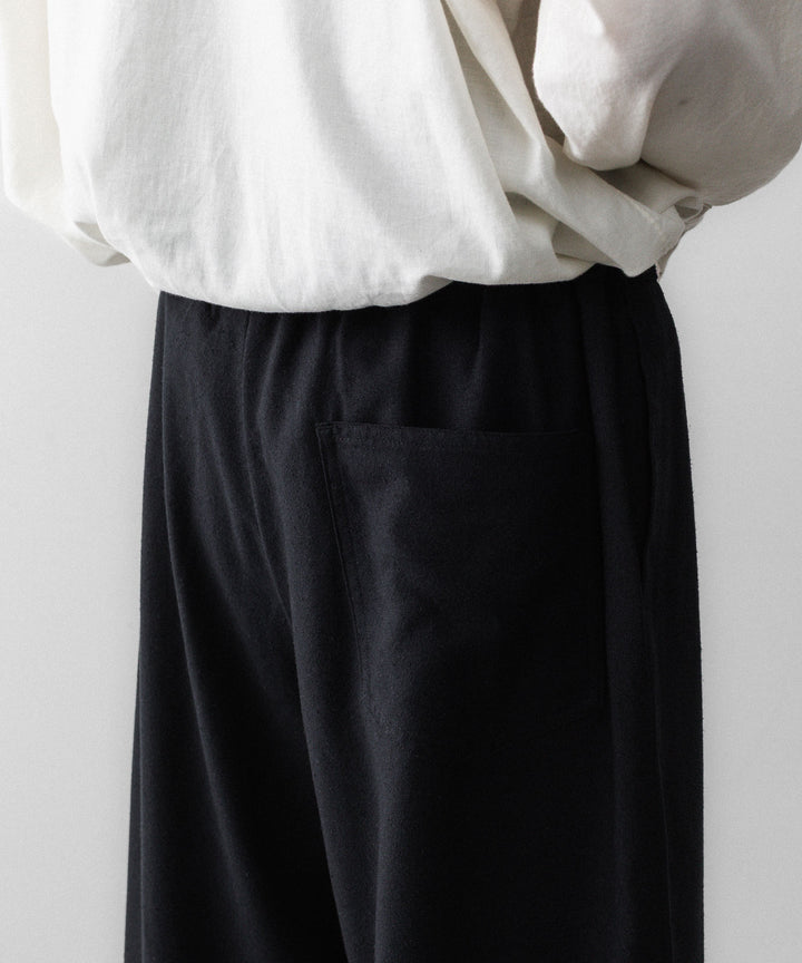 INTÉRIM インテリムのSILK NOIL WIDE DRESS EASY PANTSのBLACK 公式通販サイトsession福岡セレクトショップ