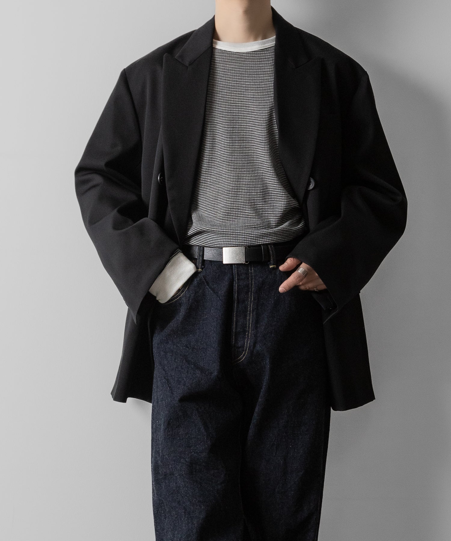 ssstein(シュタイン)のOVERSIZED DOUBLE BREASTED JACKET - BLACKの公式通販サイトsession福岡セレクトショップ