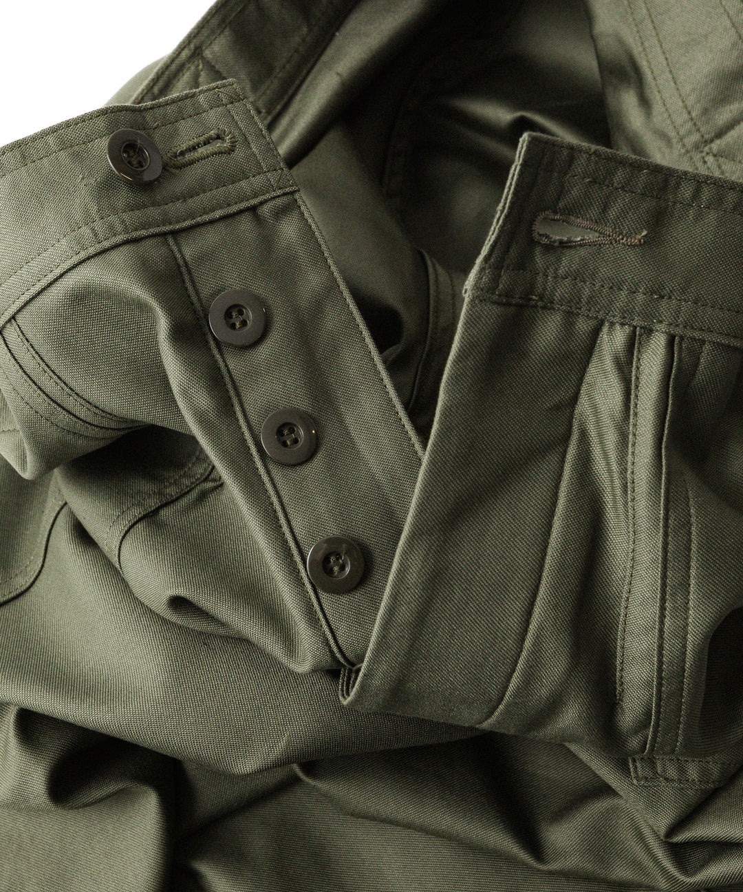 INTÉRIM インテリムGIZA BACK SATIN FRENCH AIR FORCE MECHANIC PANTSのOLIVE 公式通販サイトsession福岡セレクトショップ