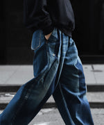 画像をギャラリービューアに読み込む, SUBLATIONS サブレーションズの2TUCK WIDE DENIM PANTS &quot;ENTASIS MK-Ⅱ&quot;のUSED INDIGO 公式通販サイトsession福岡セレクトショップ
