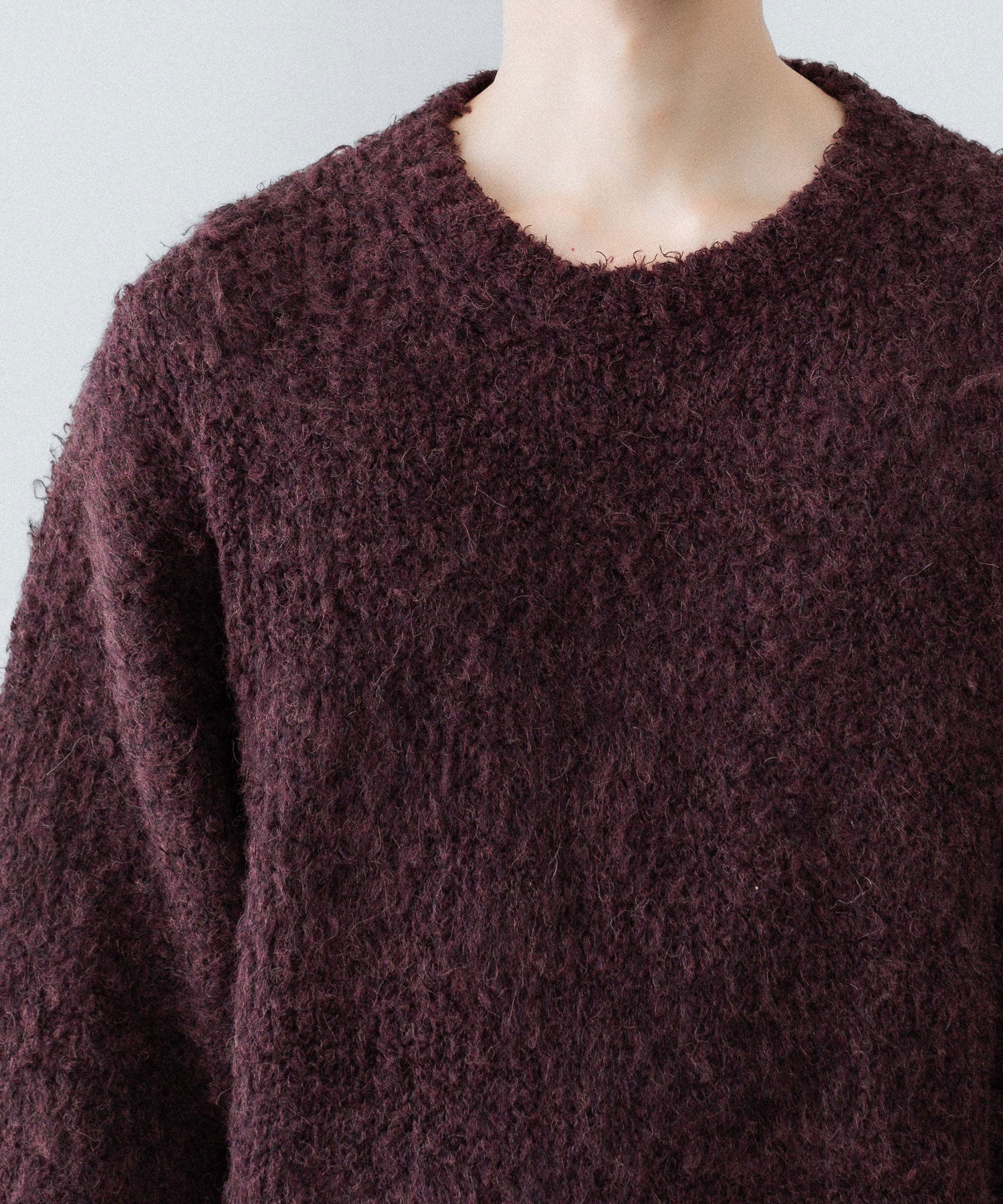 ANTHEM A アンセムエー MIX FUR MOLE KNIT CREWNECKのDARK CHERRY公式通販サイトsession福岡セレクトショップ