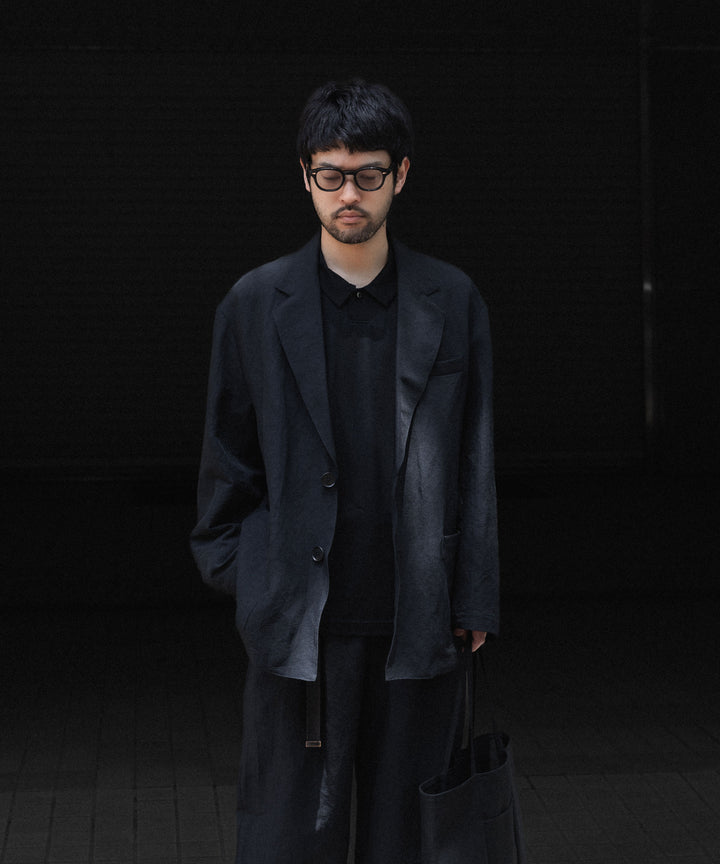 ssstein(シュタイン)のLI/NY POPLIN SINGLE BREASTED JACKET - BLACKの公式通販サイトsession福岡セレクトショップ