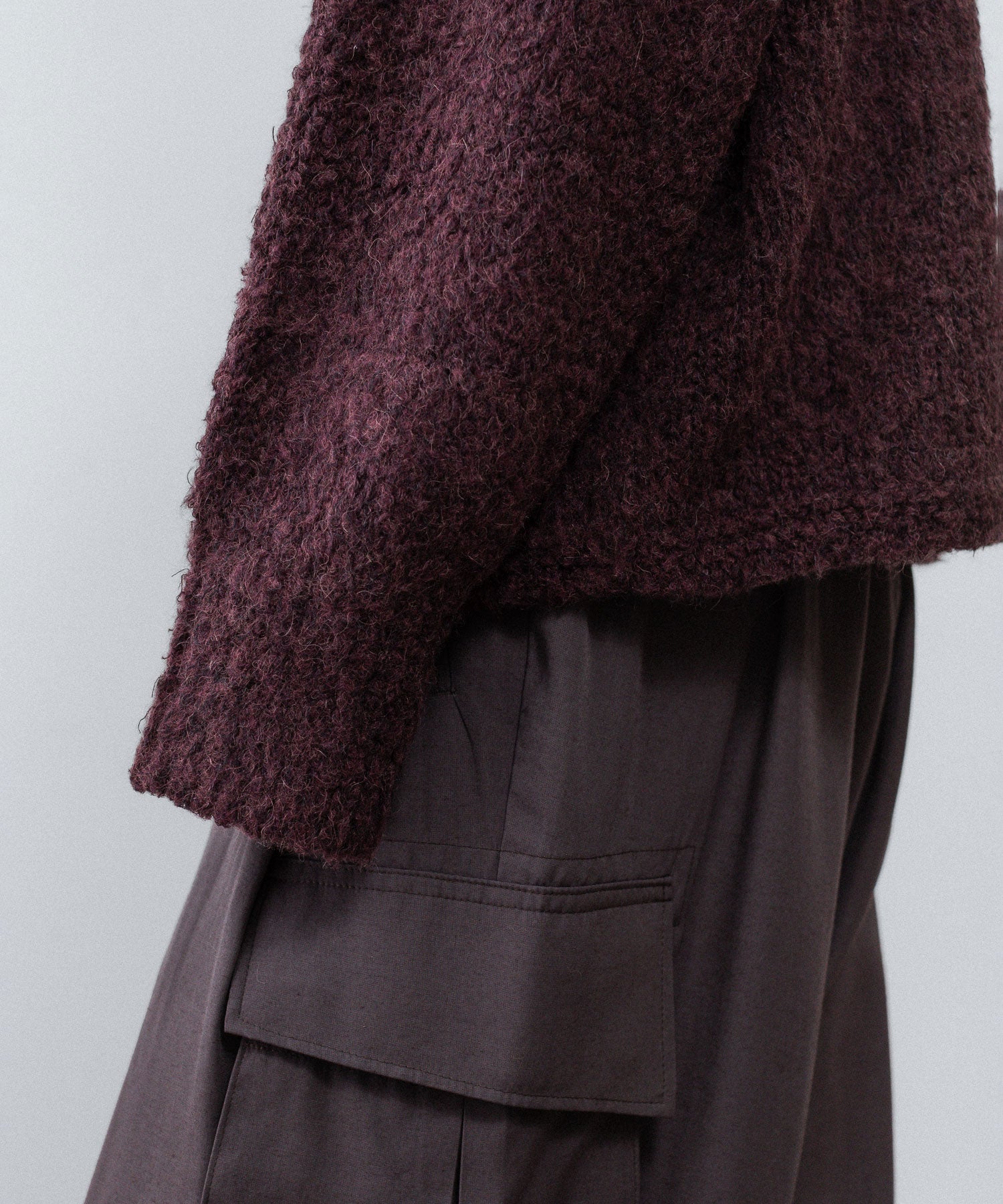 ANTHEM A アンセムエー MIX FUR MOLE KNIT CREWNECKのDARK CHERRY公式通販サイトsession福岡セレクトショップ