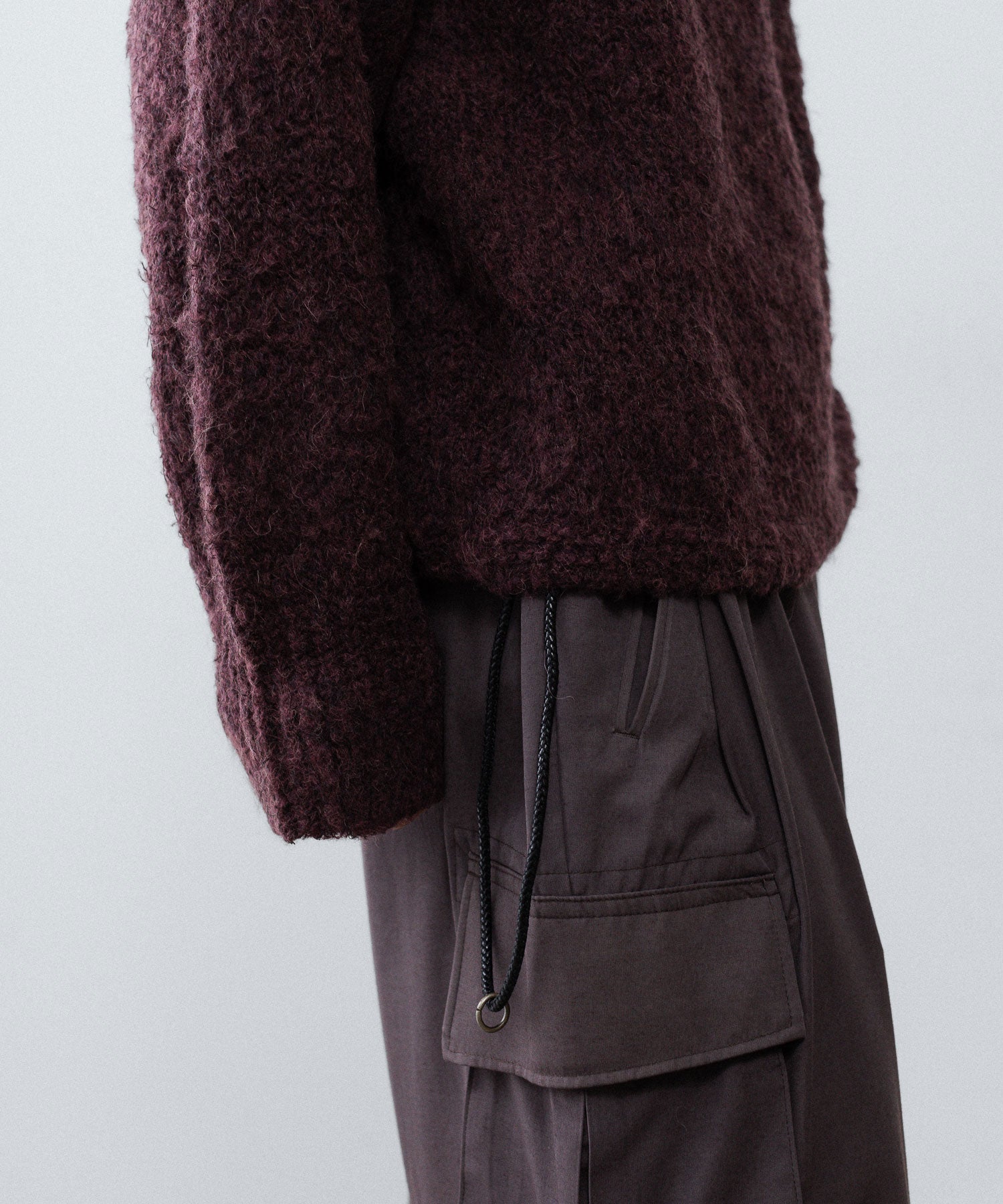 ANTHEM A アンセムエー MIX FUR MOLE KNIT CREWNECKのDARK CHERRY公式通販サイトsession福岡セレクトショップ