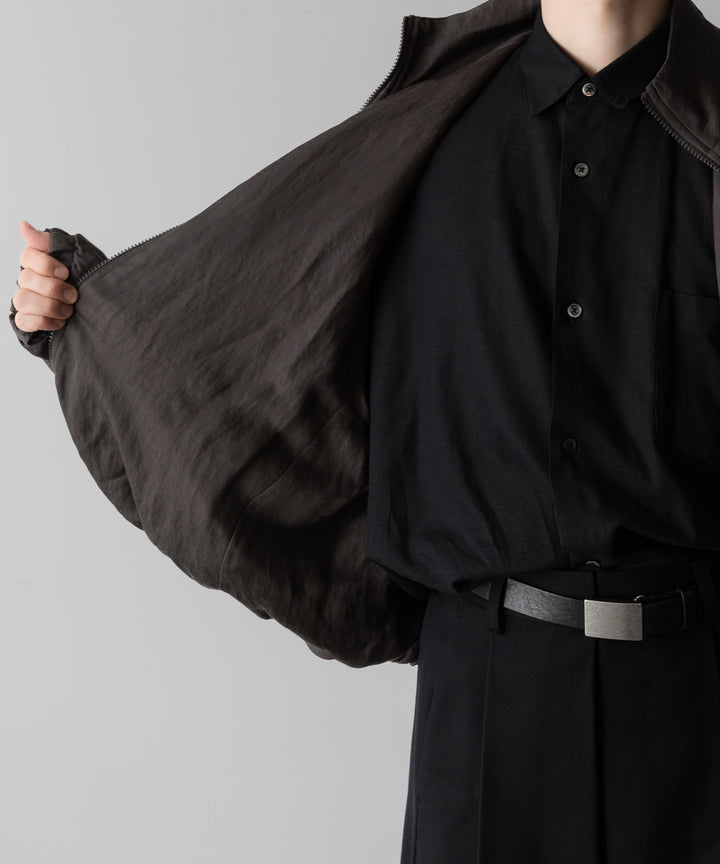 ssstein(シュタイン)のVIS/LI TWILL SHIRRED LIGHT ZIP JACKET - KHAKIの公式通販サイトsession福岡セレクトショップ