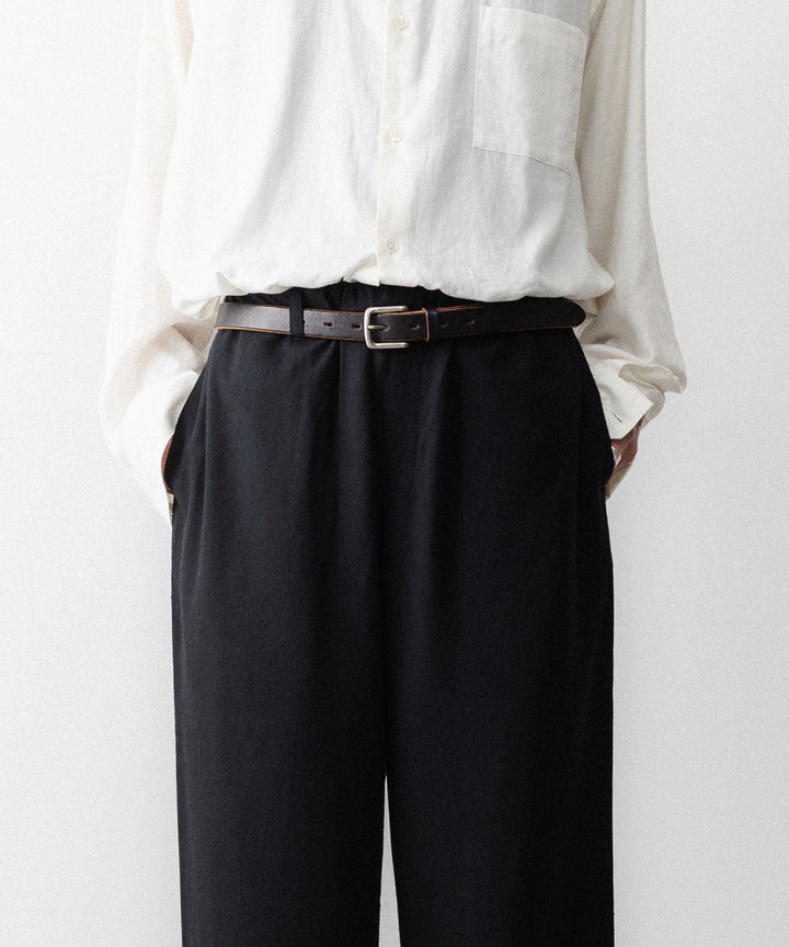 INTÉRIM インテリムのSILK NOIL WIDE DRESS EASY PANTSのBLACK 公式通販サイトsession福岡セレクトショップ