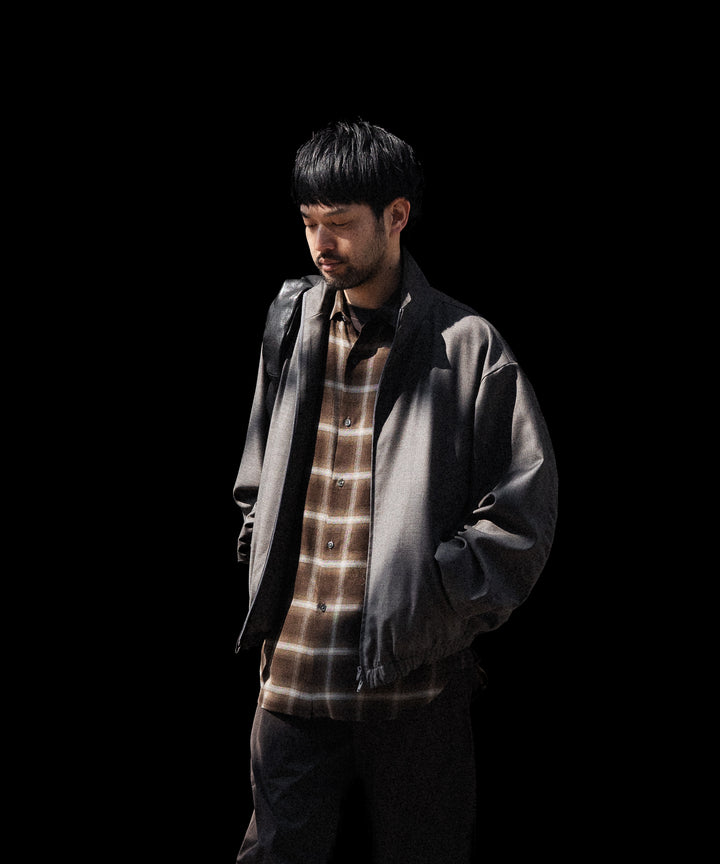 ssstein(シュタイン)のEXTRA FINE WOOL SHIRRED LIGHT ZIP JACKET - BROWN GREYの公式通販サイトsession福岡セレクトショップ
