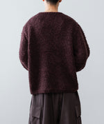 画像をギャラリービューアに読み込む, 【ANTHEM A】MIX FUR MOLE KNIT CREWNECK - DARK CHERRY
