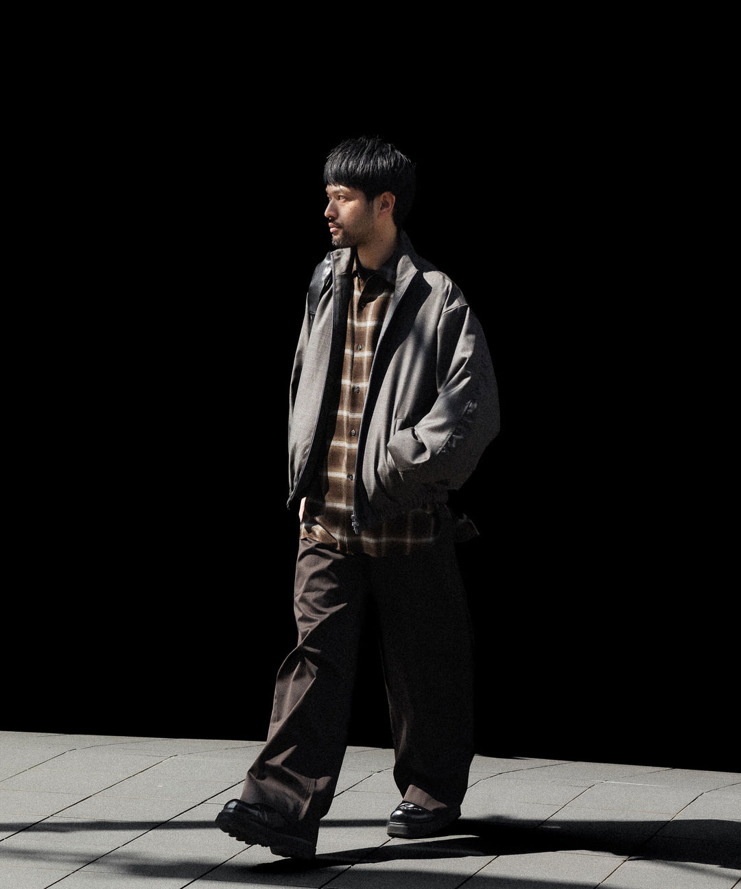 ssstein(シュタイン)のEXTRA FINE WOOL SHIRRED LIGHT ZIP JACKET - BROWN GREYの公式通販サイトsession福岡セレクトショップ
