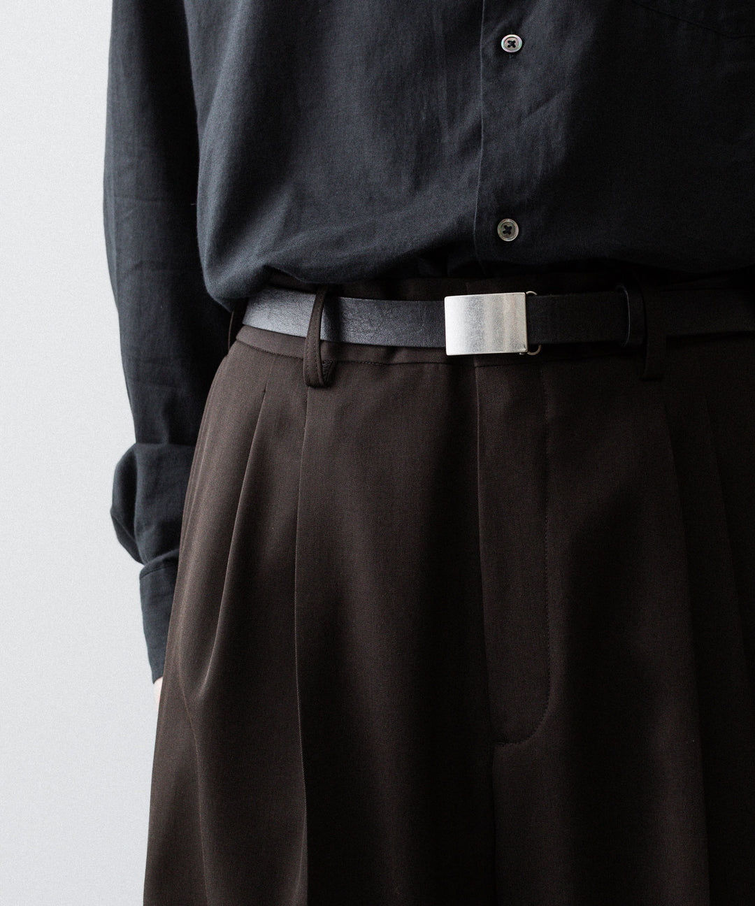 【ssstein】シュタイン 26ss LEATHER BELT ( PLAIN BUCKLE ) - BLACK sessionセッション福岡セレクトショップ 公式通販サイト