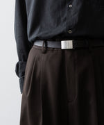 画像をギャラリービューアに読み込む, ssstein(シュタイン)のLONG WIDE TROUSERS (2/90 WOOL GABARDINE) - DARK BROWNの公式通販サイトsession福岡セレクトショップ
