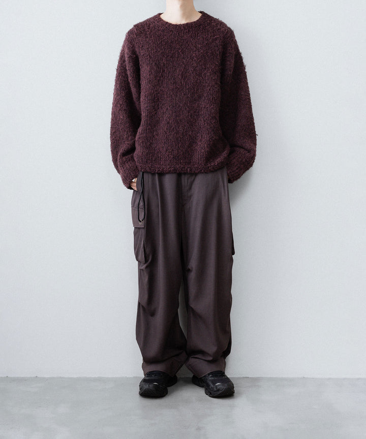 ANTHEM A アンセムエー MIX FUR MOLE KNIT CREWNECKのDARK CHERRY公式通販サイトsession福岡セレクトショップ