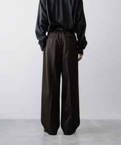 ssstein / シュタイン】LONG WIDE TROUSERS (2/90 WOOL GABARDINE