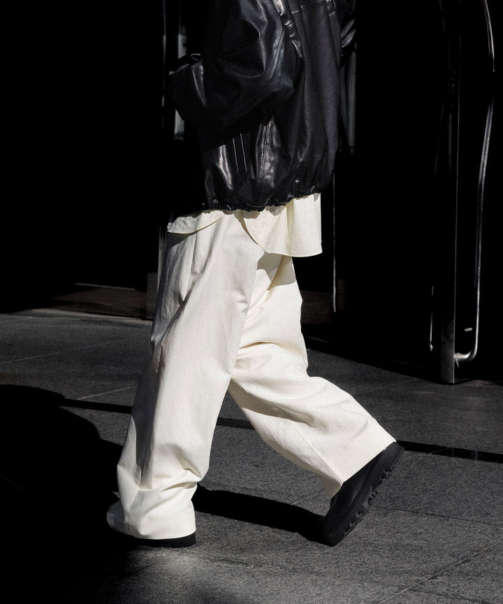 ssstein(シュタイン)のDOUBLE WEAVE COTTON ROUND PANTS - CREAMの公式通販サイトsession福岡セレクトショップ