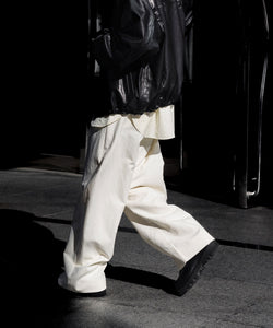 ssstein / シュタイン】DOUBLE WEAVE COTTON ROUND PANTS - CREAM