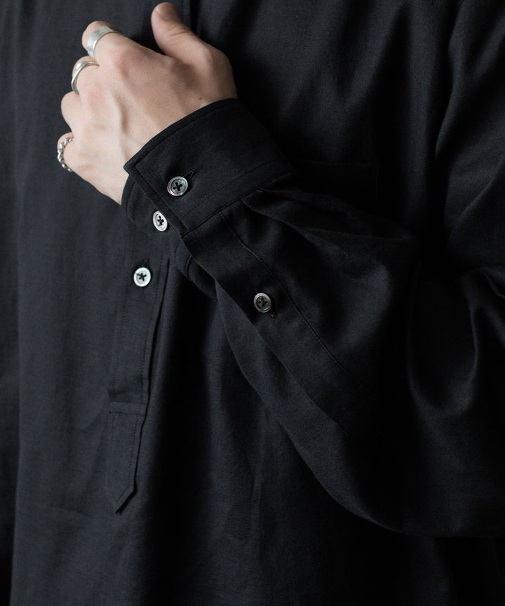 ssstein(シュタイン)のCOTTON/SILK OVERSIZED PULLOVER SHIRT - BLACKの公式通販サイトsession福岡セレクトショップ