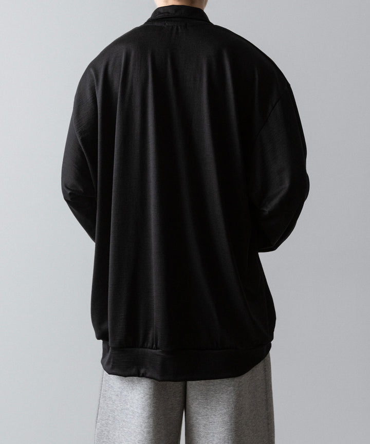 INTÉRIM(インテリム)のHYPER BIG EXTRA FINE MERINO WOOL JERSEY LONG POLO SHIRT - BLACKの公式通販サイトsession福岡セレクトショップ