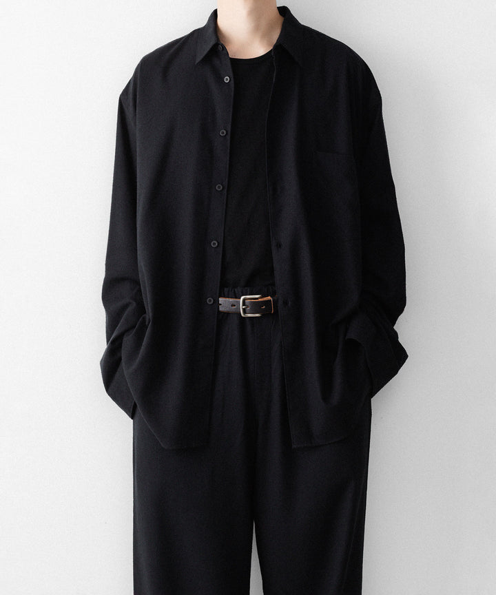 INTÉRIM インテリムのSILK NOIL WIDE DRESS EASY PANTSのBLACK 公式通販サイトsession福岡セレクトショップ