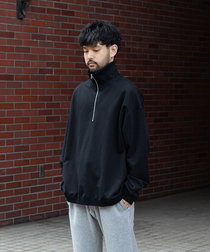 KANEMASA PHIL. カネマサフィル 23AW EXCLUSIVE - 36G SUPER FINE GAUGE HALF ZIP PULLOVER - BLACK sessionセッション福岡セレクトショップ公式通販サイト