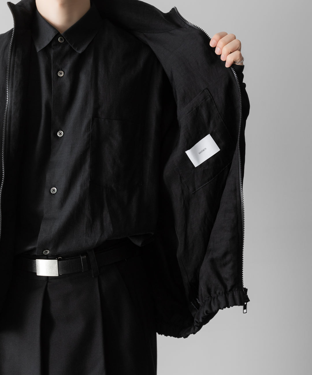 ssstein(シュタイン)のVIS/LI TWILL SHIRRED LIGHT ZIP JACKET - BLACKの公式通販サイトsession福岡セレクトショップ