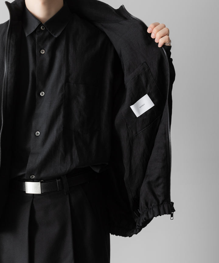 ssstein(シュタイン)のVIS/LI TWILL SHIRRED LIGHT ZIP JACKET - BLACKの公式通販サイトsession福岡セレクトショップ