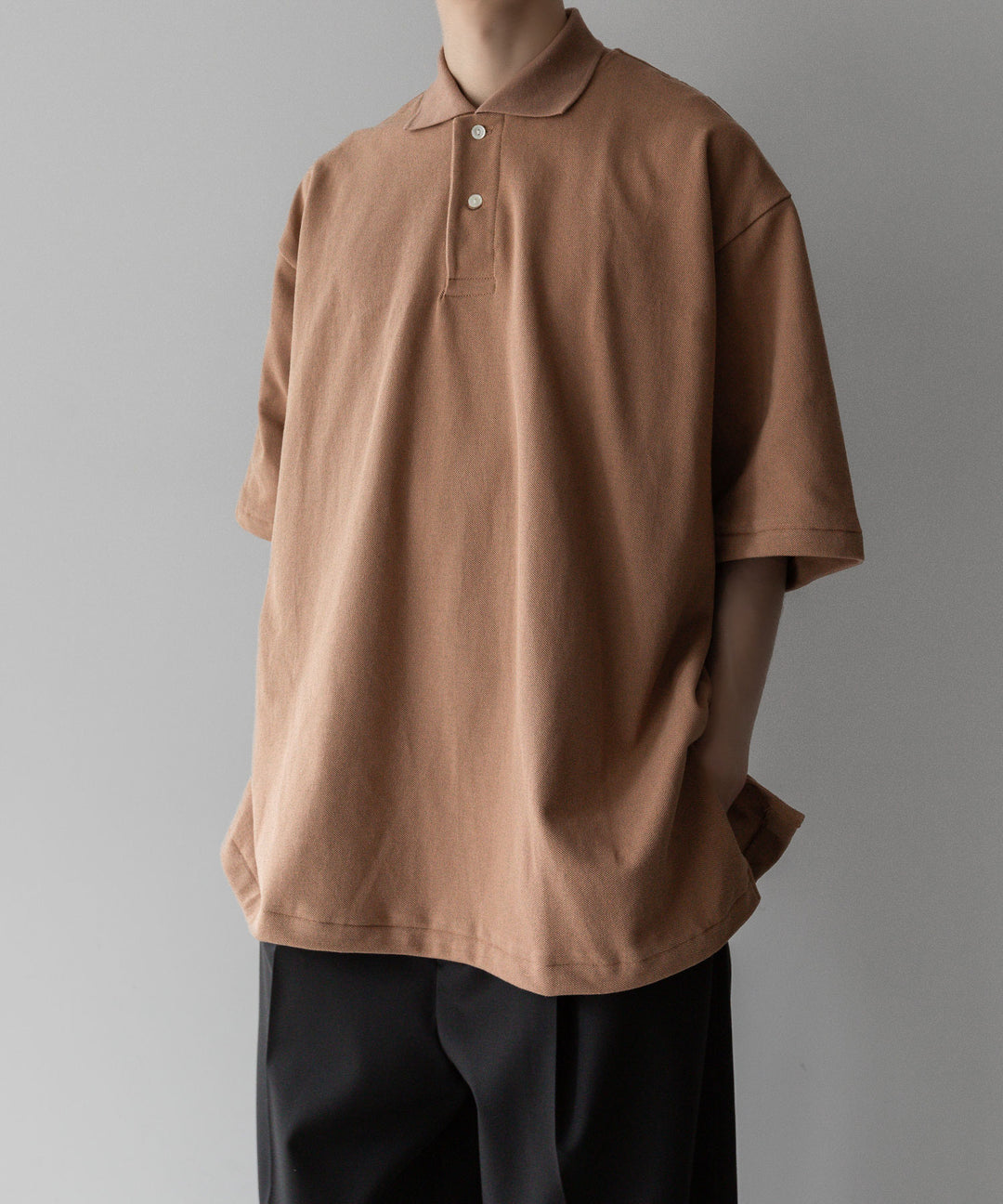 INTÉRIM - インテリムのHYPER BIG TANGIS PIQUE POLO SHIRTのBROWN公式通販サイトsession福岡セレクトショップ