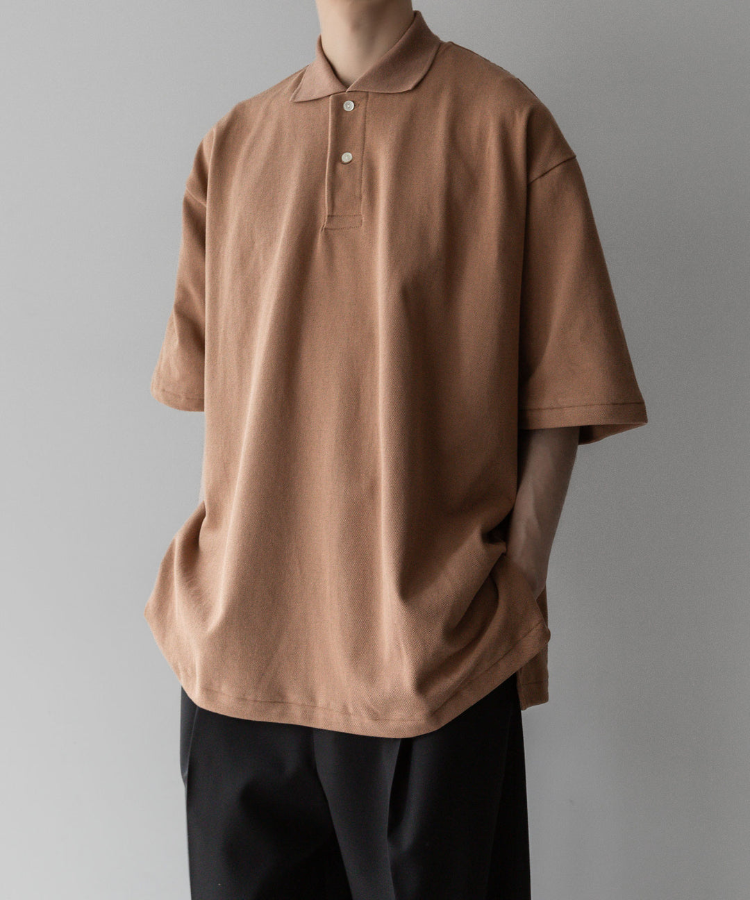 INTÉRIM - インテリムのHYPER BIG TANGIS PIQUE POLO SHIRTのBROWN公式通販サイトsession福岡セレクトショップ