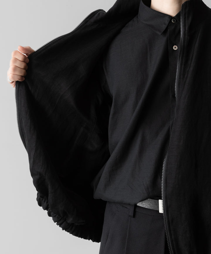 ssstein(シュタイン)のVIS/LI TWILL SHIRRED LIGHT ZIP JACKET - BLACKの公式通販サイトsession福岡セレクトショップ