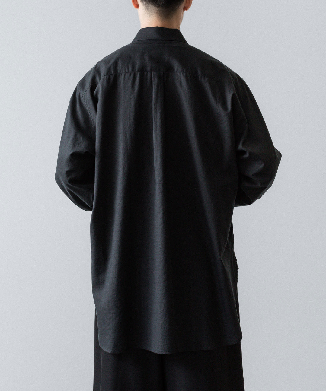 ssstein(シュタイン)のCOTTON/SILK OVERSIZED PULLOVER SHIRT - BLACKの公式通販サイトsession福岡セレクトショップ