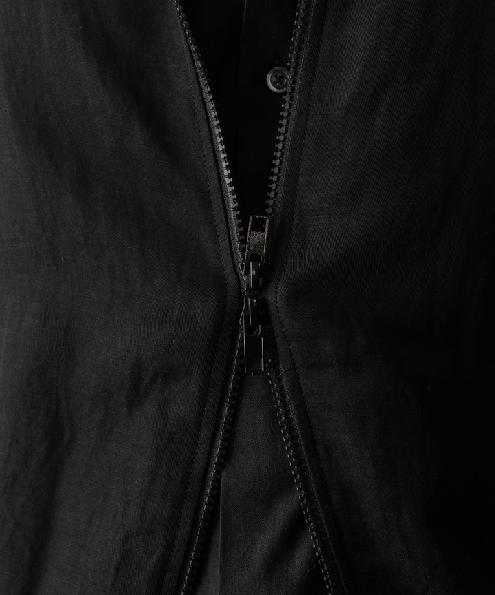 ssstein(シュタイン)のVIS/LI TWILL SHIRRED LIGHT ZIP JACKET - BLACKの公式通販サイトsession福岡セレクトショップ